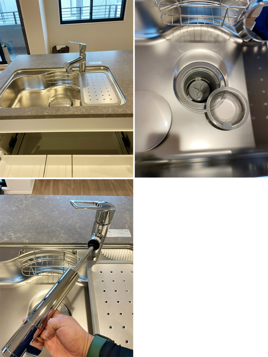 【新春セール】25951■タカラスタンダード 対面キッチン W2600 レンジフード コンロ 食洗機 高級人造大理石■展示品/取外し品/未使用/左S