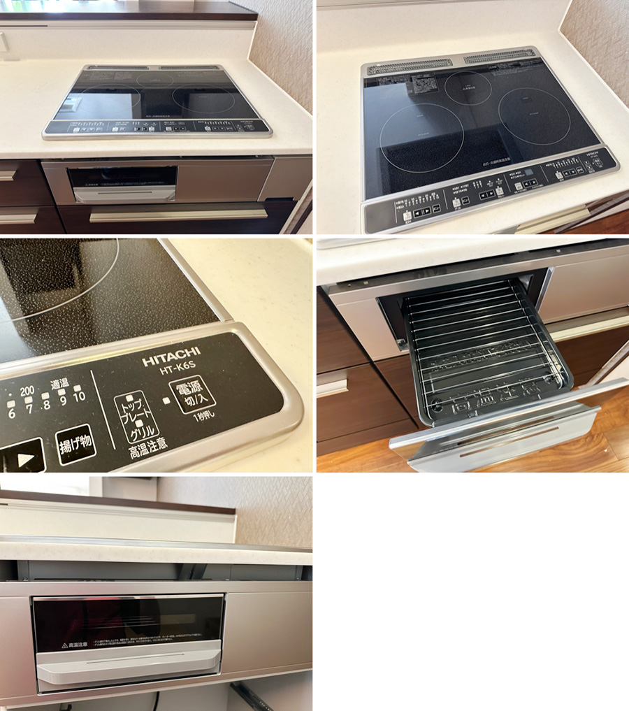 26922■トクラス Ｉ型キッチン W2600 レンジフード IH 食洗機 人造大理石天板■展示品/取り外し品/未使用品/左シンク