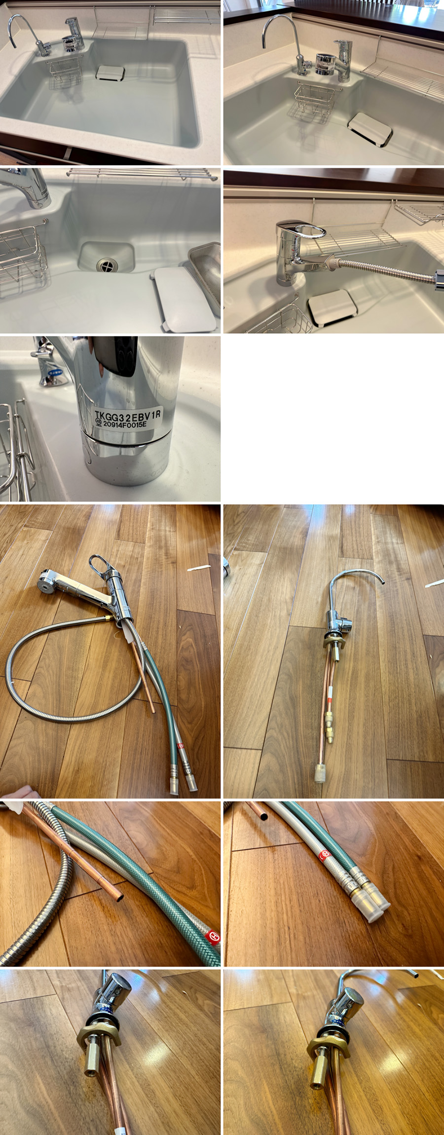 26922■トクラス Ｉ型キッチン W2600 レンジフード IH 食洗機 人造大理石天板■展示品/取り外し品/未使用品/左シンク