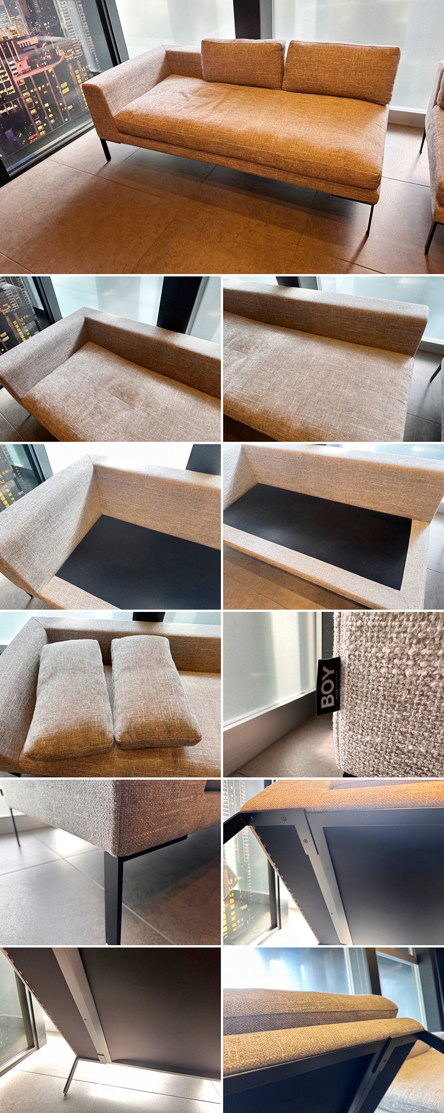 家具WD■27430■中村工芸　BOY　2Pソファ　ファブリック　W1600×D800×H570■展示品/取り外し品/中古品