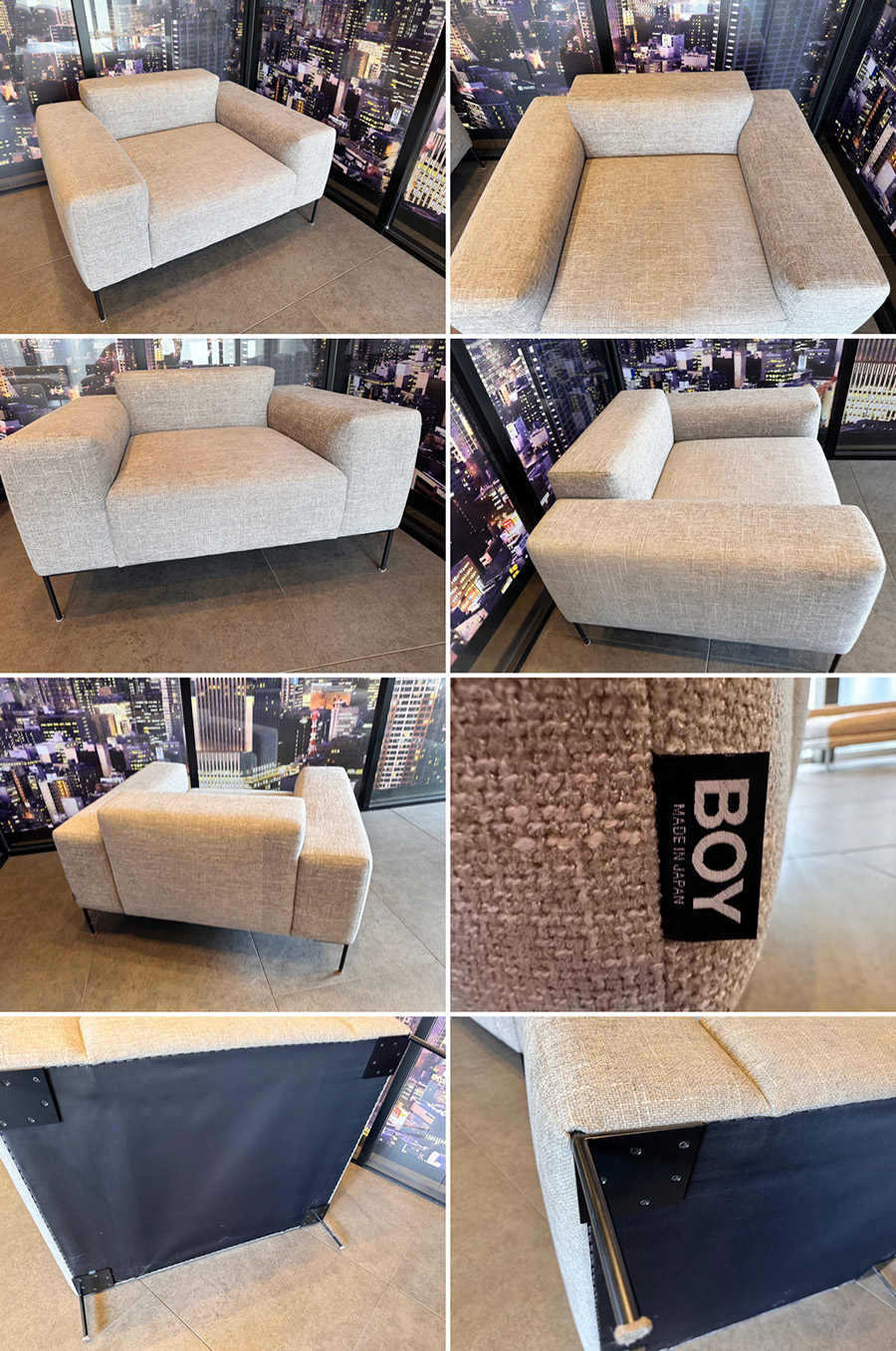 家具WD■27433■中村工芸　BOY　シングルソファ　ファブリック　１脚　W1000×D800×H570■展示品/取り外し品/中古品