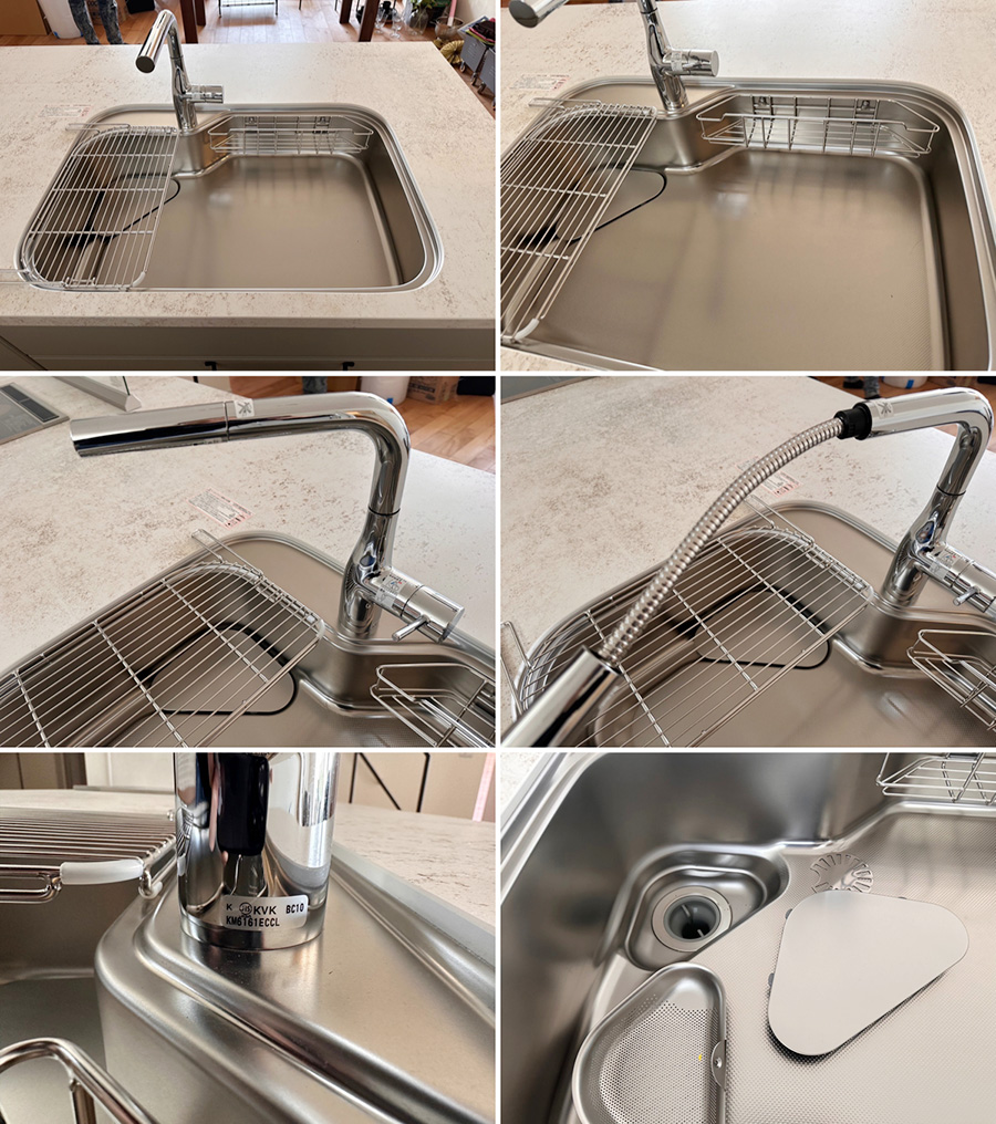 27577■クリナップ アイランドキッチン W2590 レンジフード IH 食洗機 セラミック天板■展示品/取り外し品/未使用品/右シンク