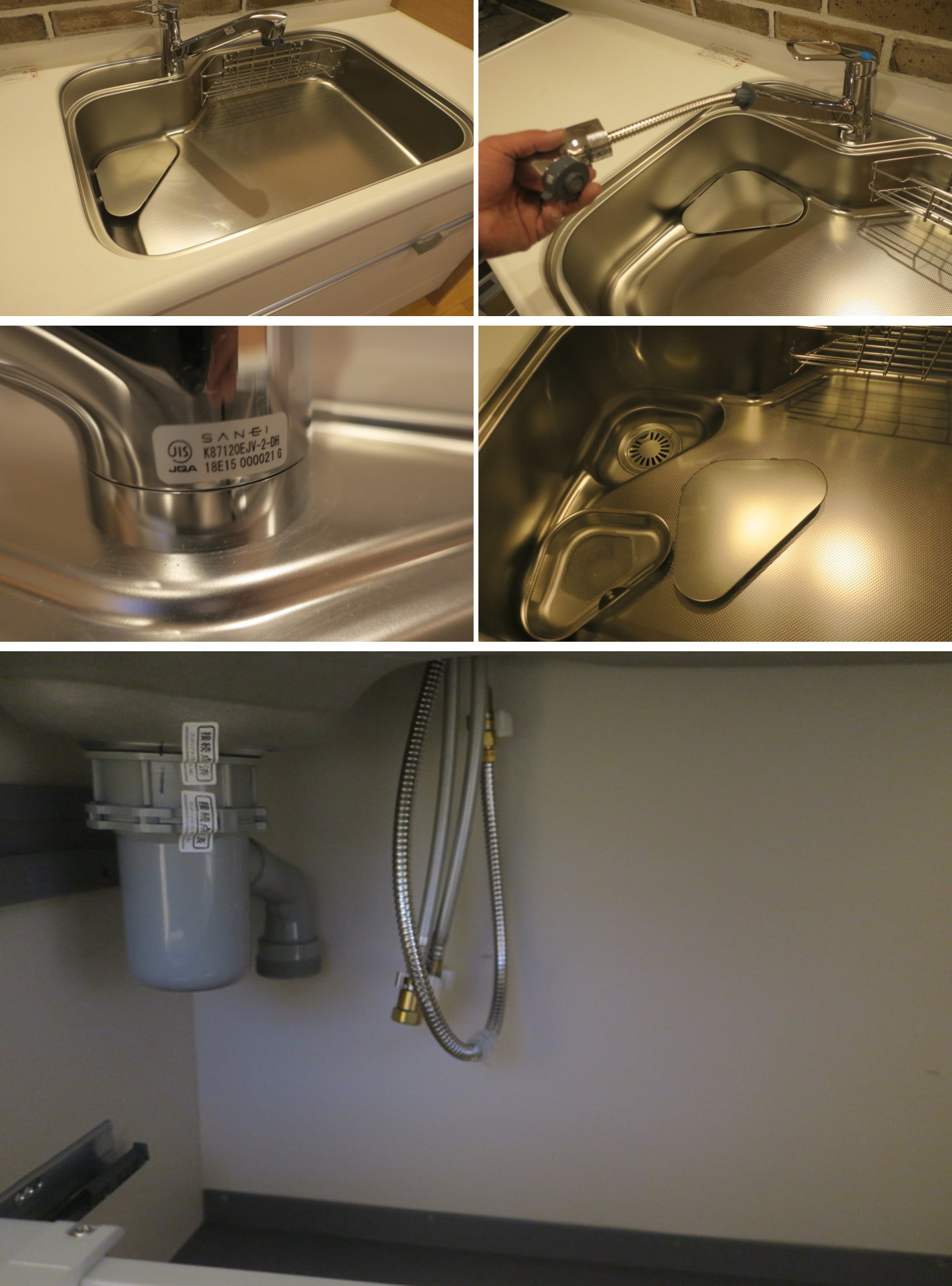 511059■クリナップ　I型　キッチン　W2550　ガスコンロ（LPガス用）　人造大理石天板（樹脂系）　2018年式■展示品/取り外し品/千葉出荷